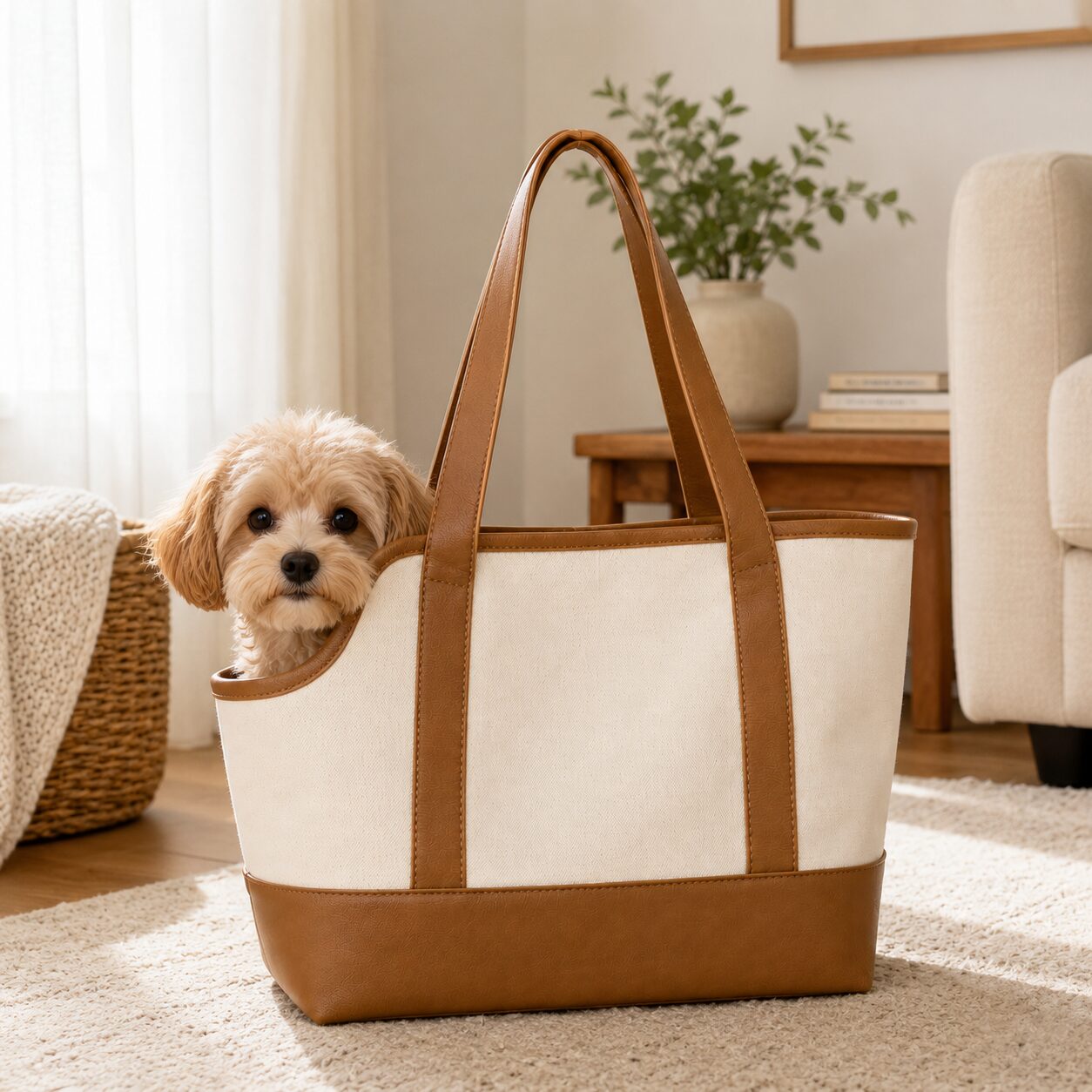 Pet Canvas Elegance Side Tote Carrier