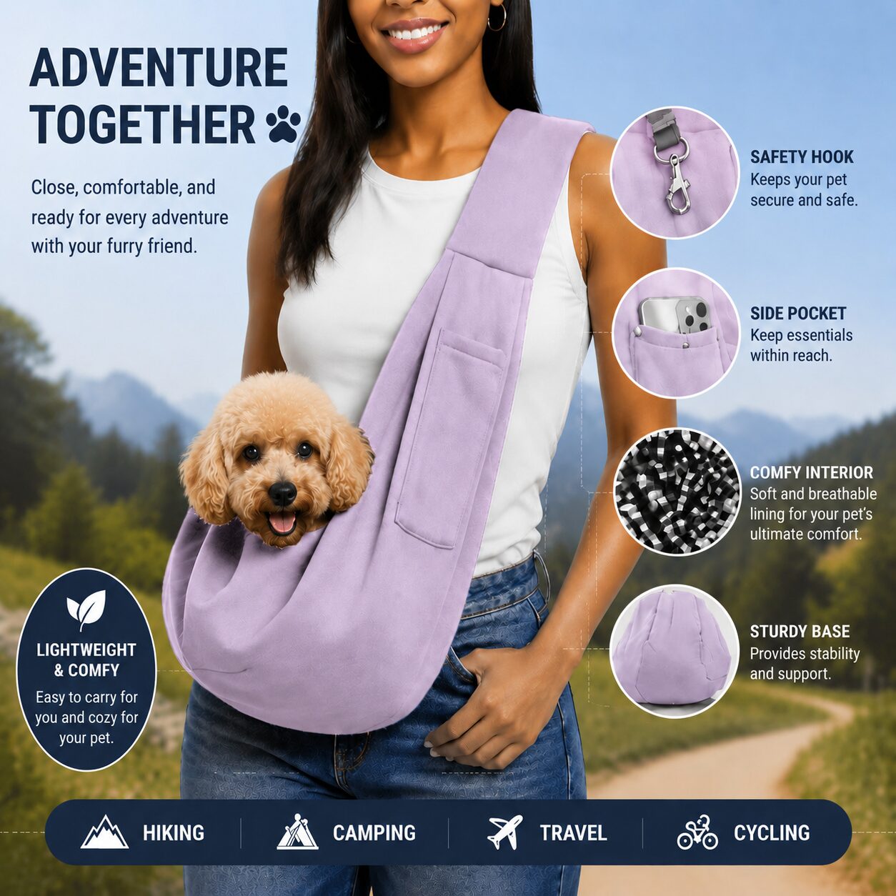 Pet Cozy Swing Shoulder Bag