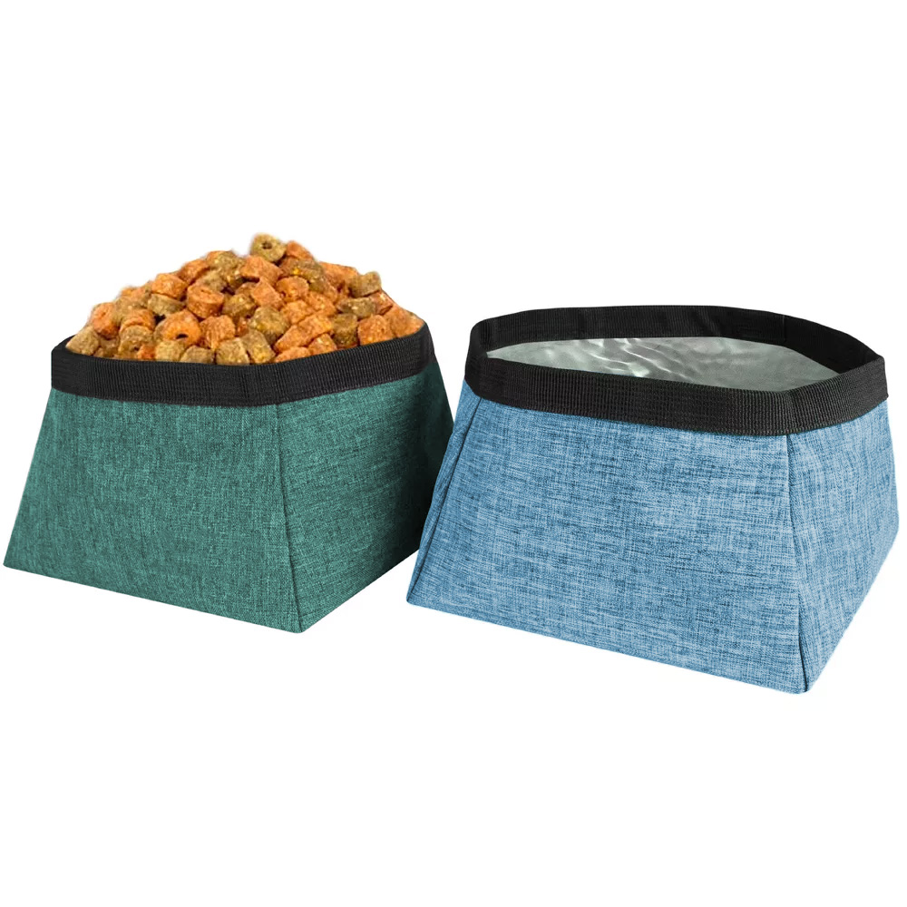 Pet Dual Collapsible Outdoor Bowl Kit