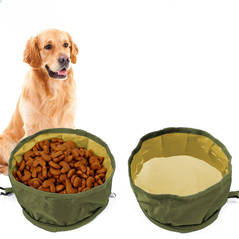 Pet Foldable Outdoor Feeding Bowl Carrier