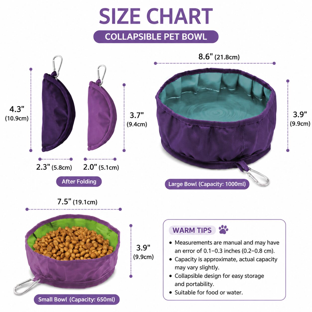 Pet Hydration & Feed Fold Bowl Carrier
