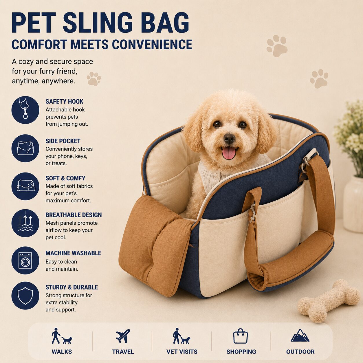 Pet Lounge Handheld Carrier Bag
