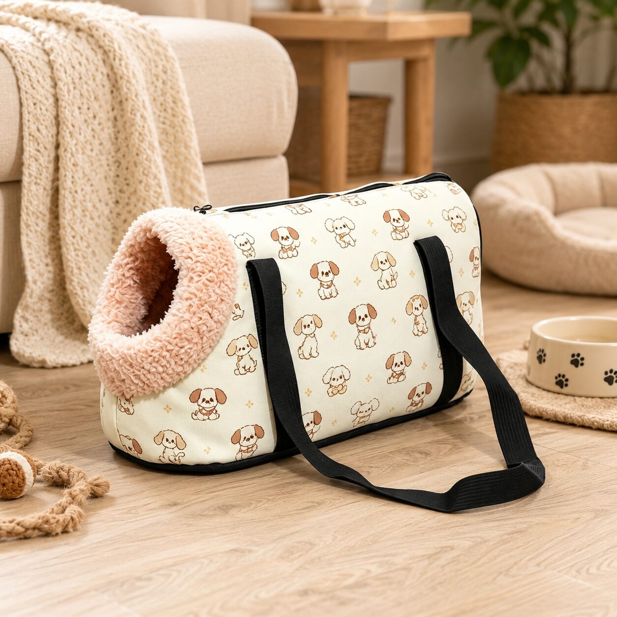 Pet Snuggle Tunnel Tote Carrier Bag
