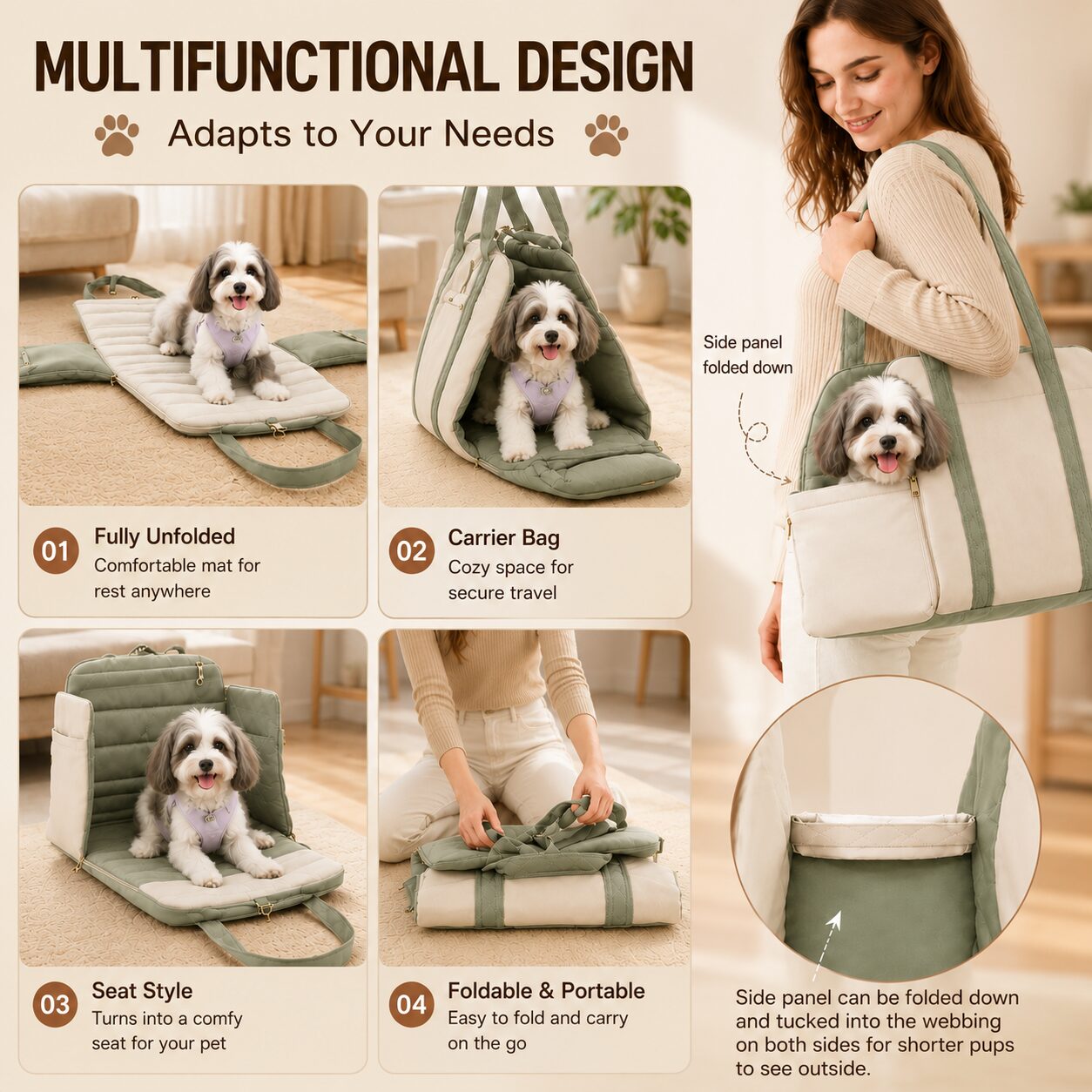 Pet Travel Tote Carrier Bag
