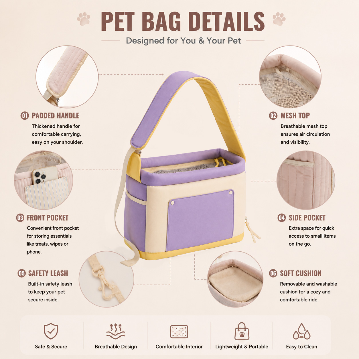 Pet Urban Box Shoulder Carrier