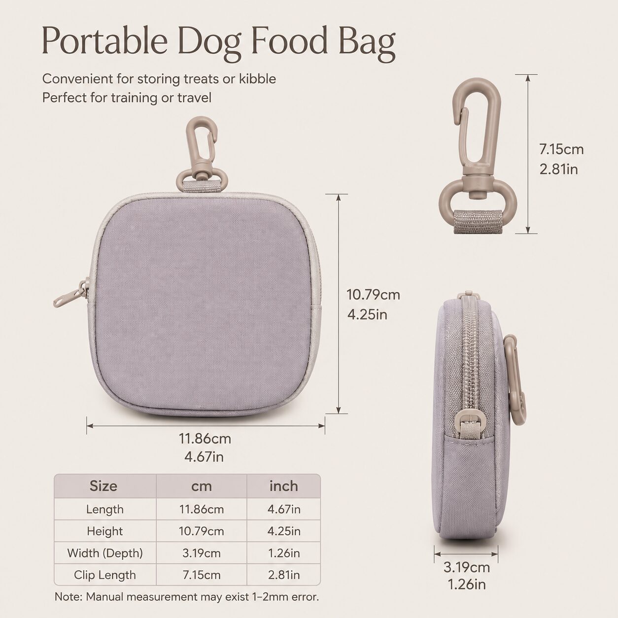 Portable Treat Pod Clip Pouch
