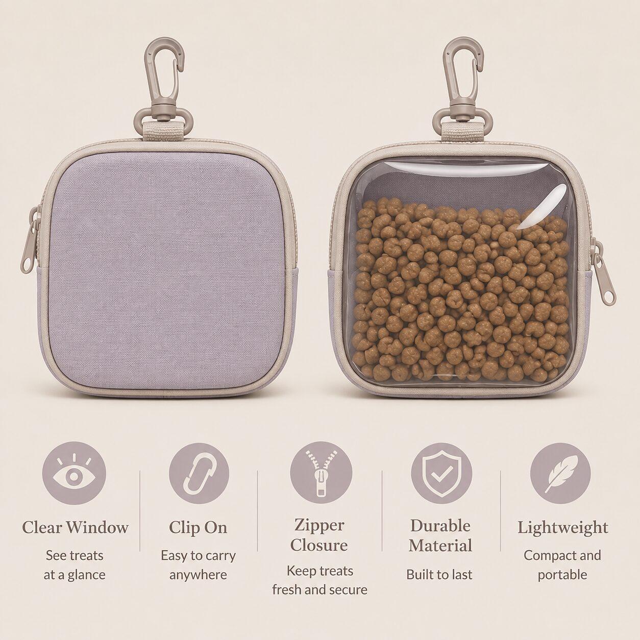 Portable Treat Pod Clip Pouch
