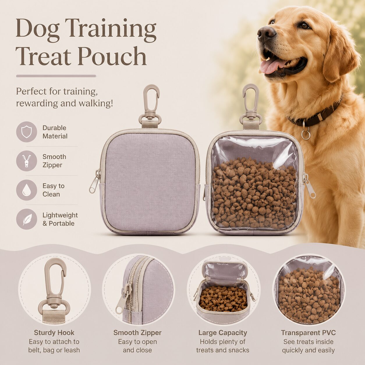Portable Treat Pod Clip Pouch
