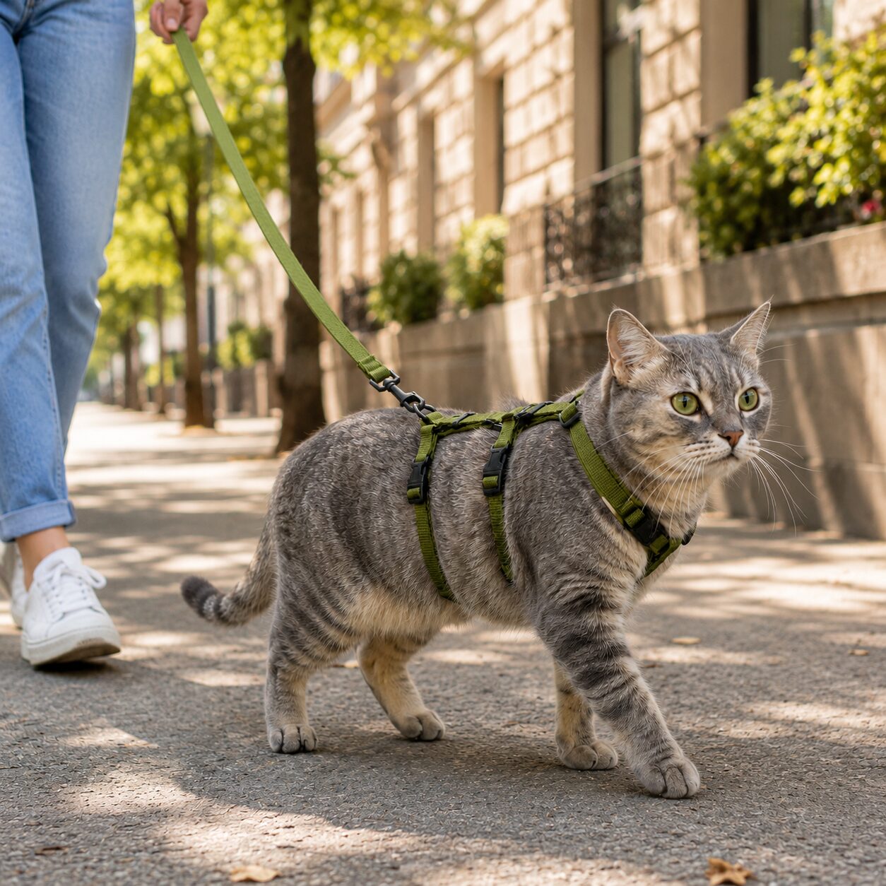Secure Fit Cat Walking Harness Set
