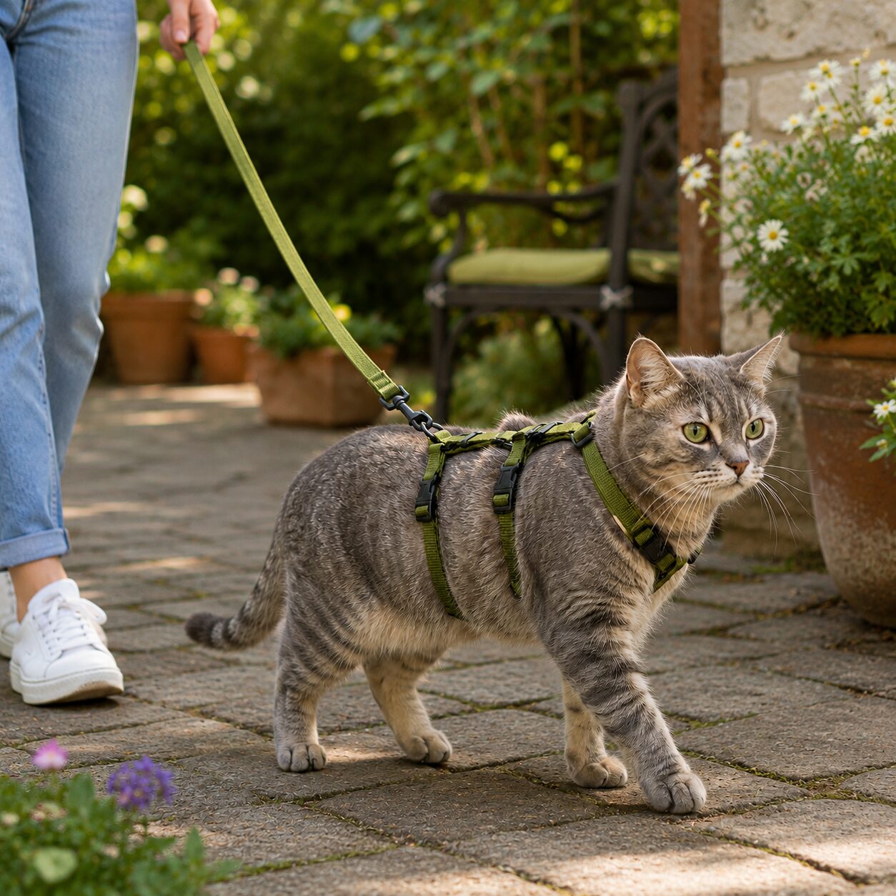Secure Fit Cat Walking Harness Set