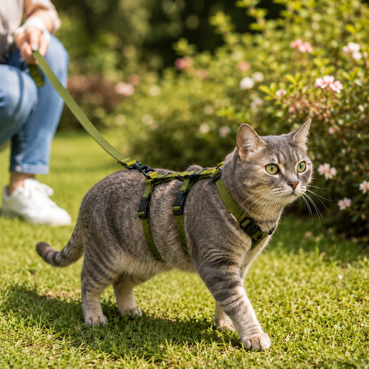 Secure Fit Cat Walking Harness Set