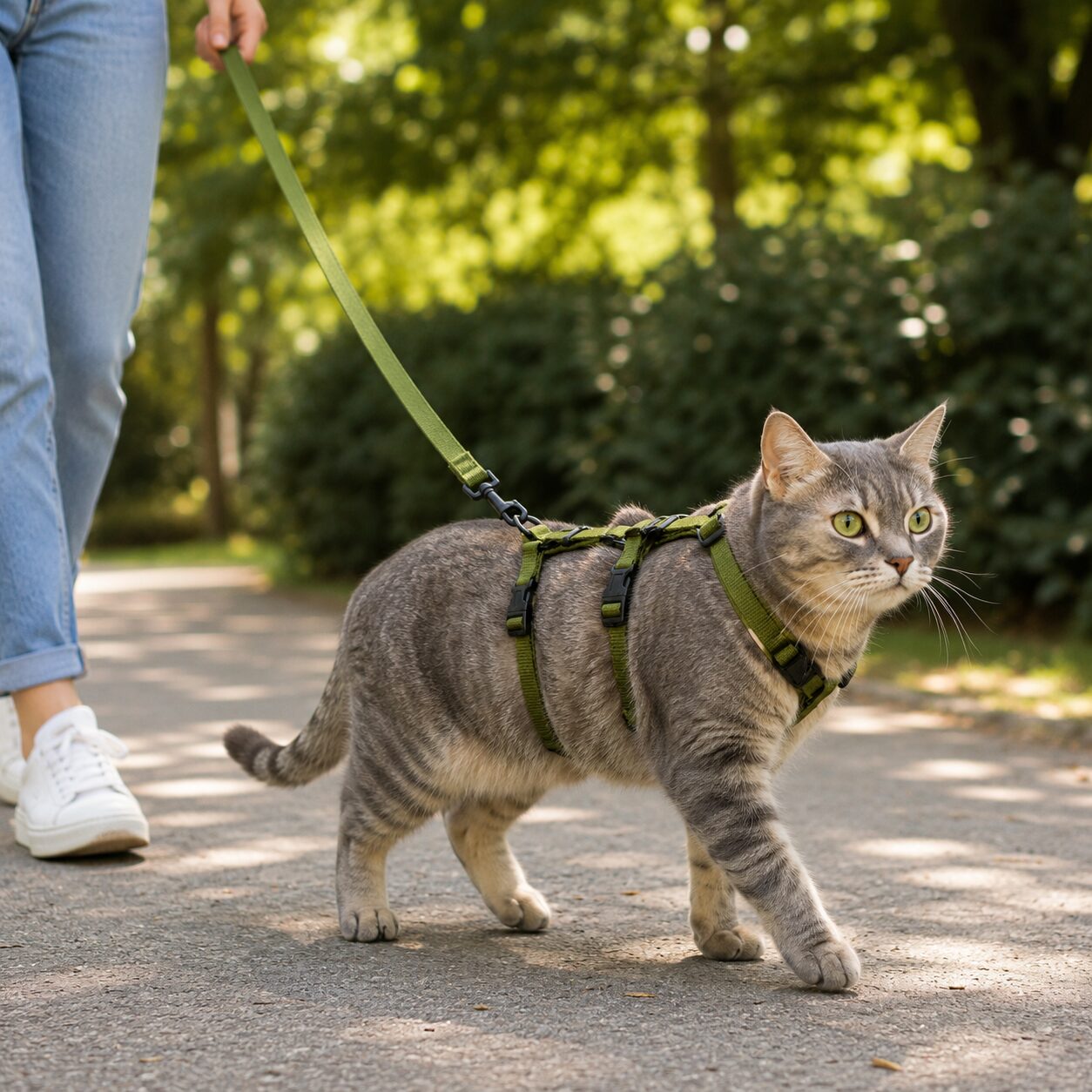 Secure Fit Cat Walking Harness Set