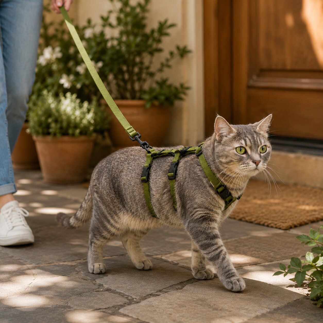 Secure Fit Cat Walking Harness Set