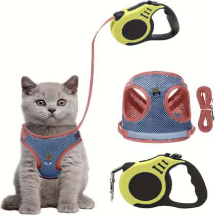 Walk Cat Retractable Harness Set