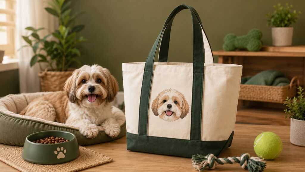 personalised dog walking bag