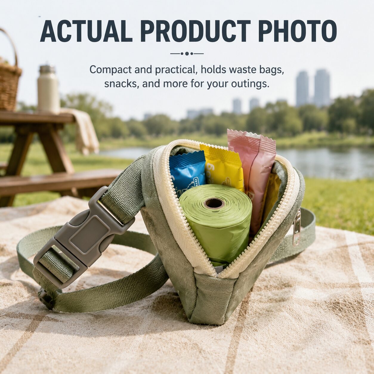 Adjustable Cat and Dog Harness Set with Mini Storage Pouch