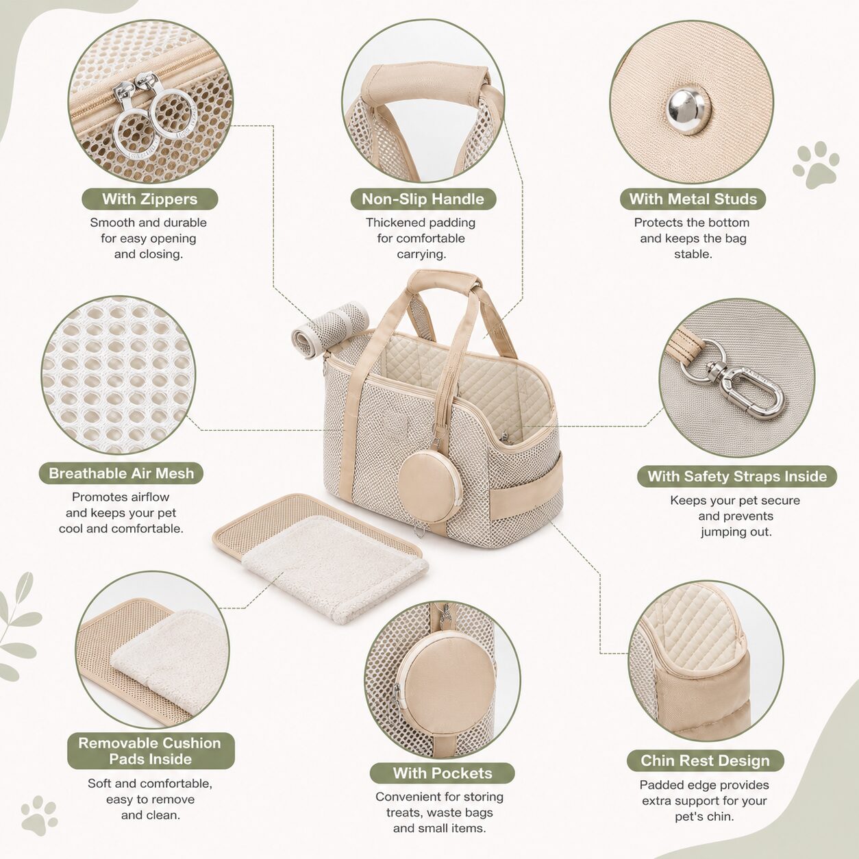 Airflow Mesh Pet Carrier with Side Viewing Pocket