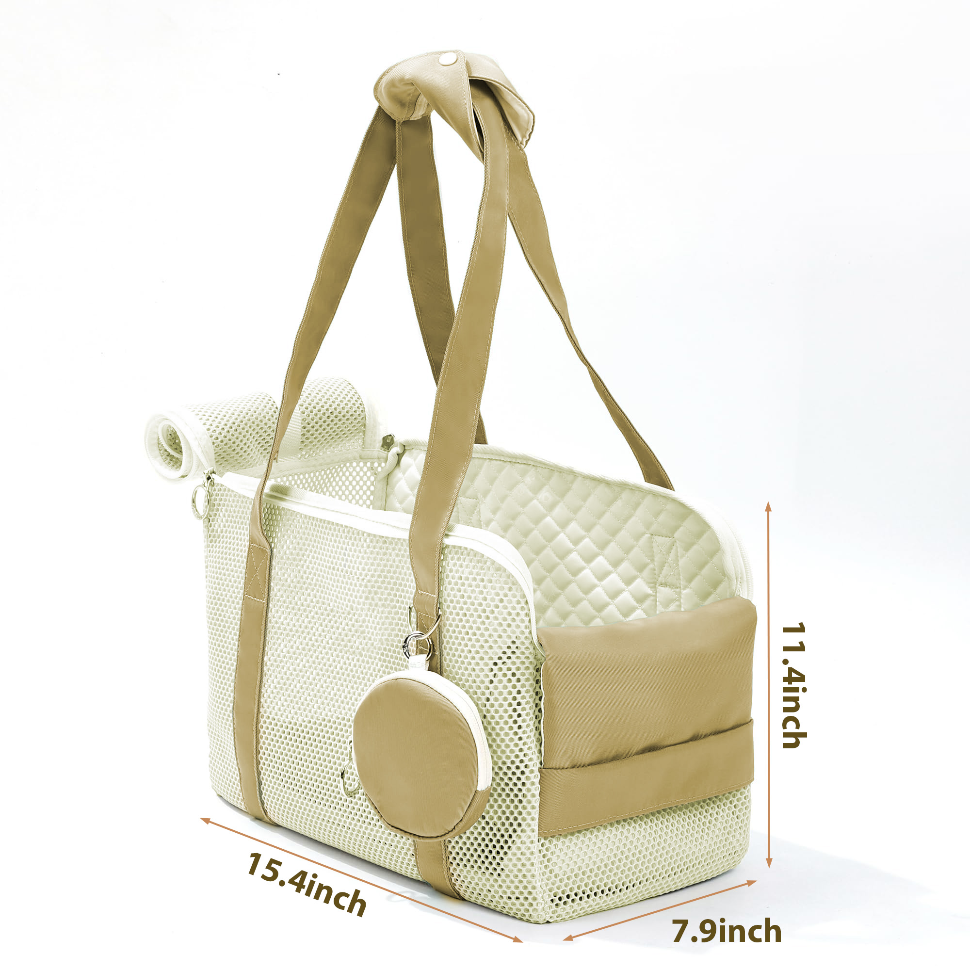 Airflow Mesh Pet Carrier with Side Viewing Pocket