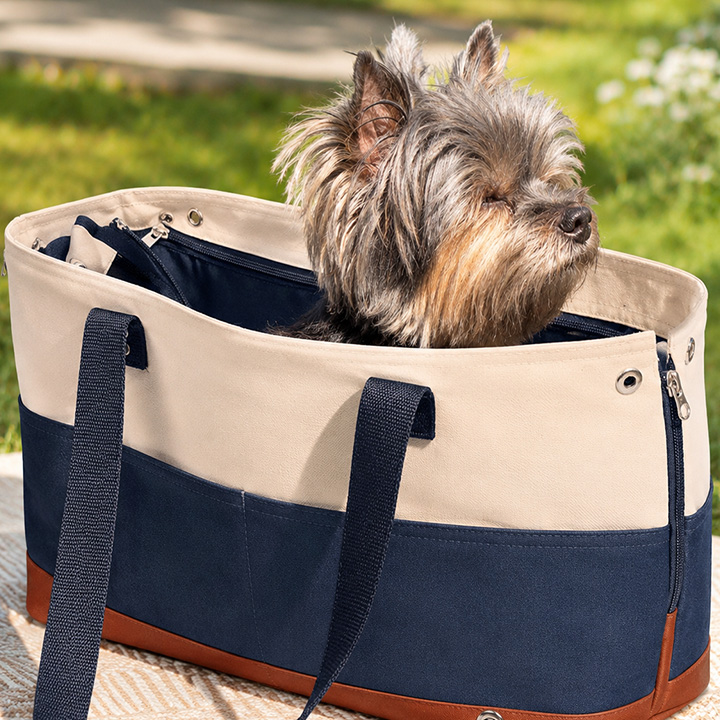 Color-Block Open-Top Pet Organizer Tote
