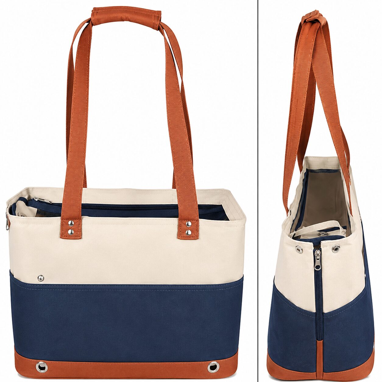 Color-Block Open-Top Pet Organizer Tote