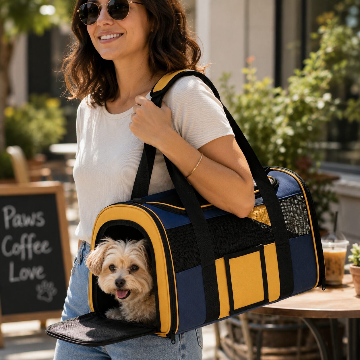 Color-Block Soft Pet Carry Bag
