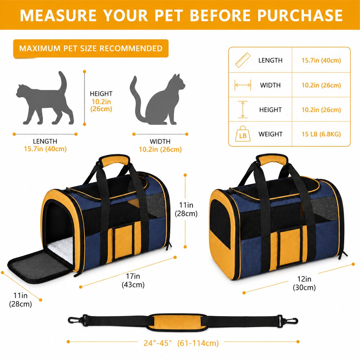 Color-Block Soft Pet Carry Bag