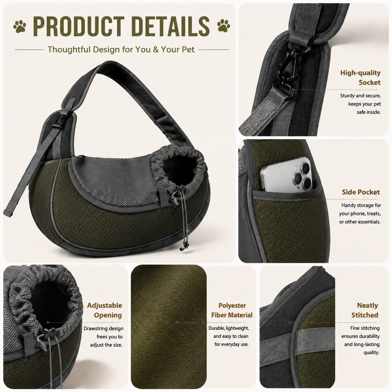 Comfort-Fit Crossbody Pet Travel Carrier