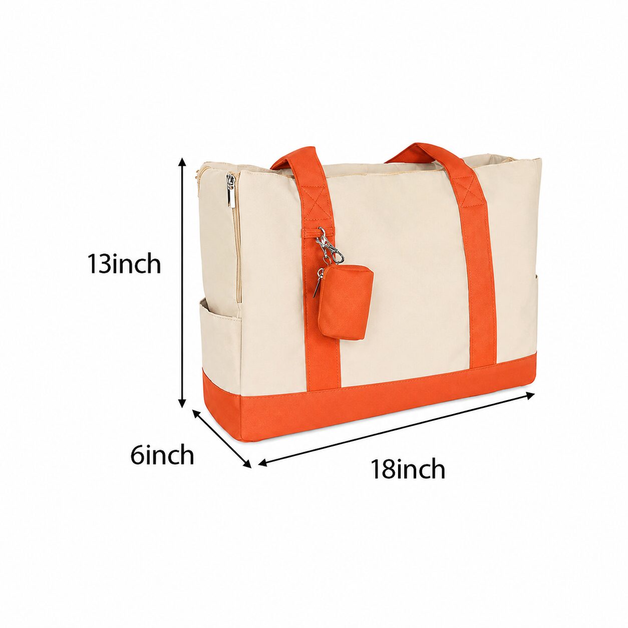 Contrast-Trim Pet Companion Tote