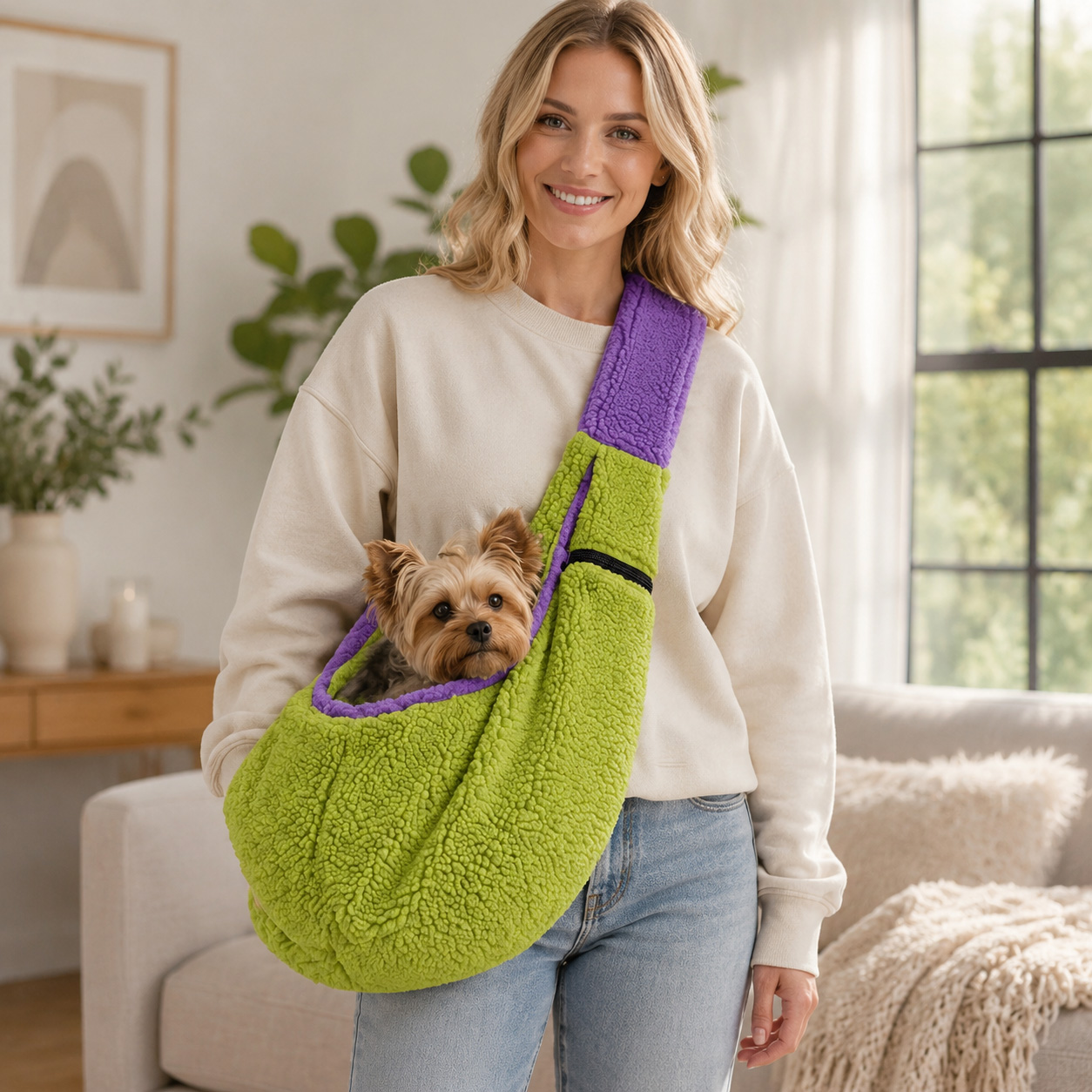 Cozy Sherpa Pet Nest Sling