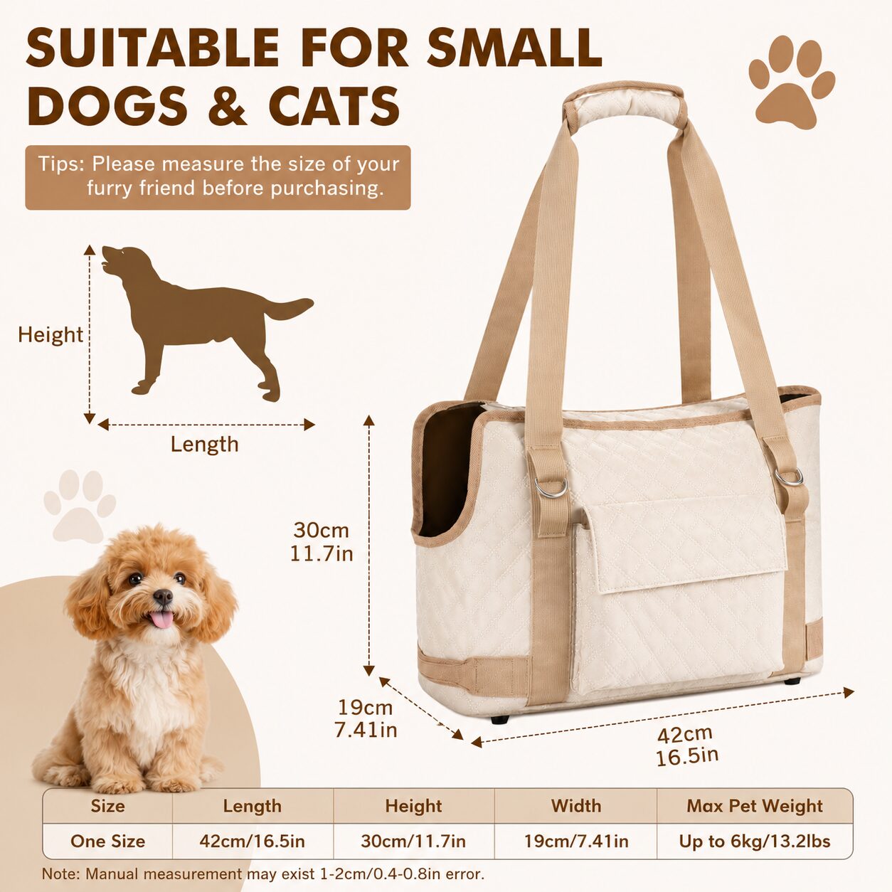 Diamond-Quilted Pet Carryall Tote