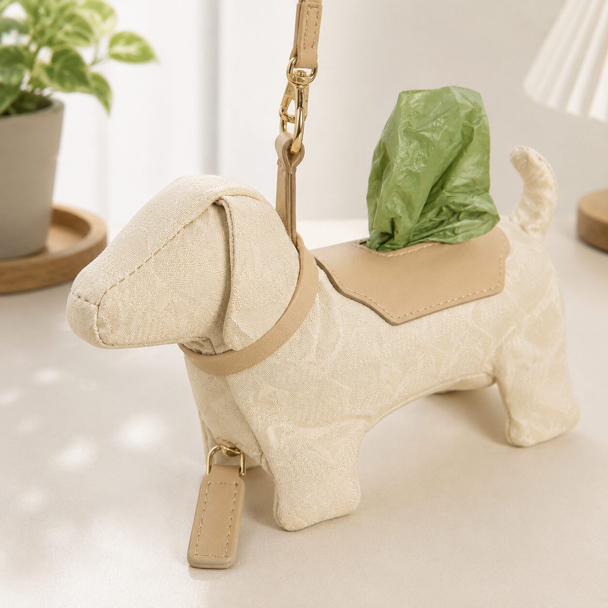 Dog-Shaped Poop Bag Holder for Pet Walks