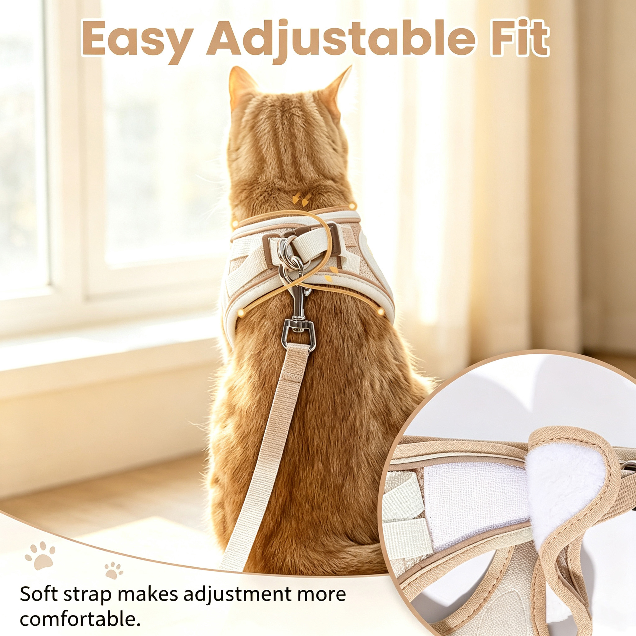 Elegant Bow Tie Mesh Cat Harness