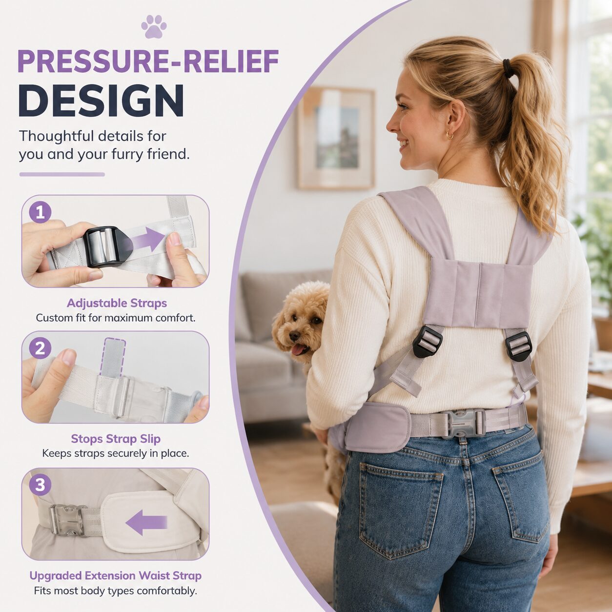 Ergonomic Wraparound Pet Sling Carrier