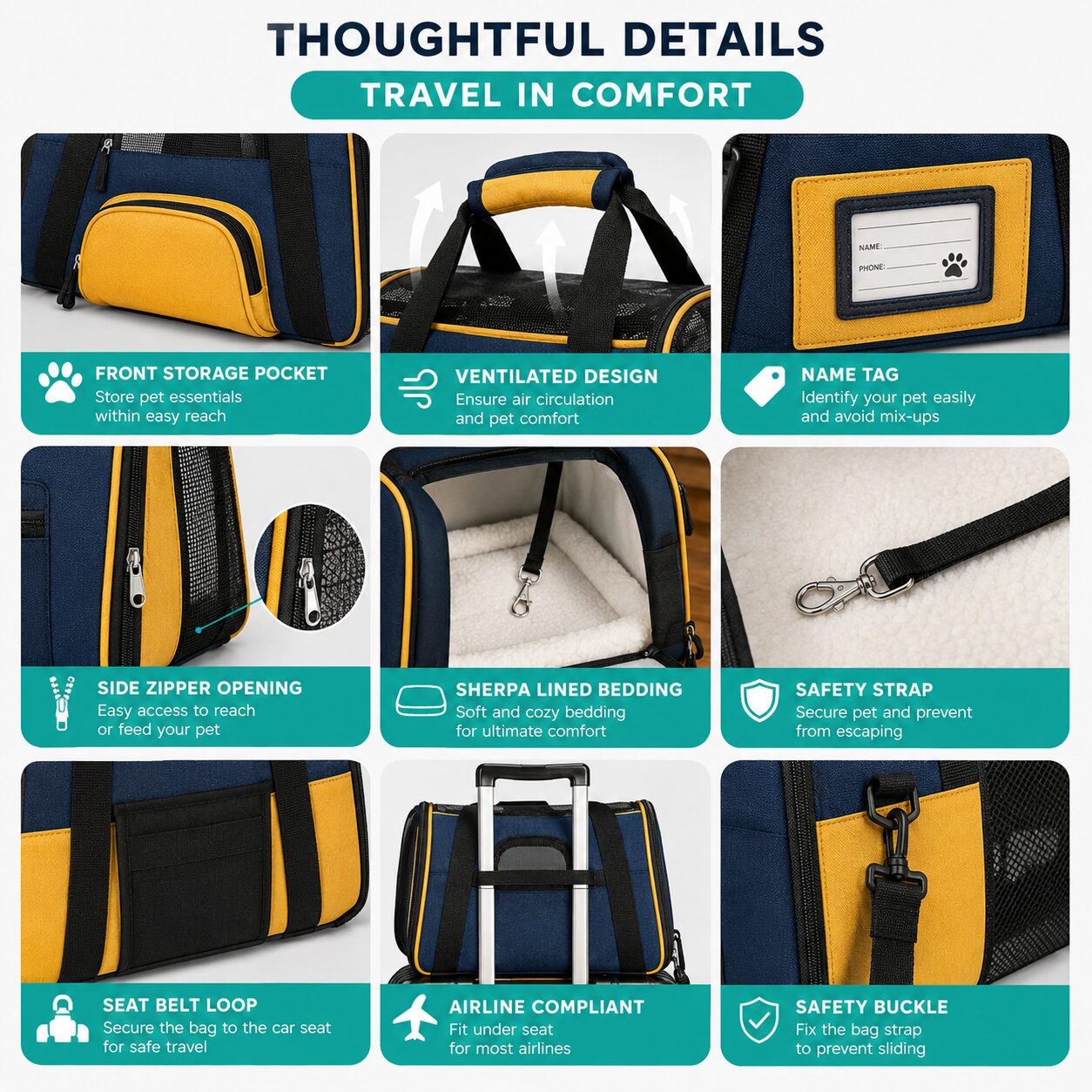 Expandable Soft-Sided Pet Travel Carrier