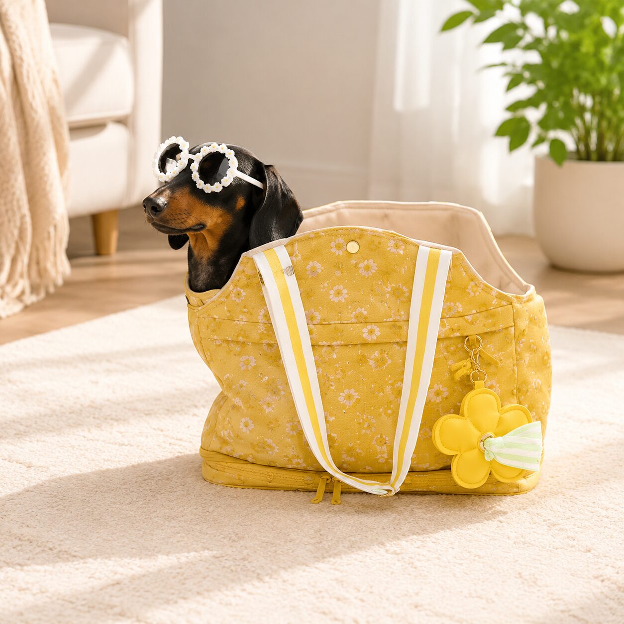 Floral Pet Travel Organizer Tote