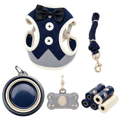 Formal Tuxedo Dog Harness Walking Kit