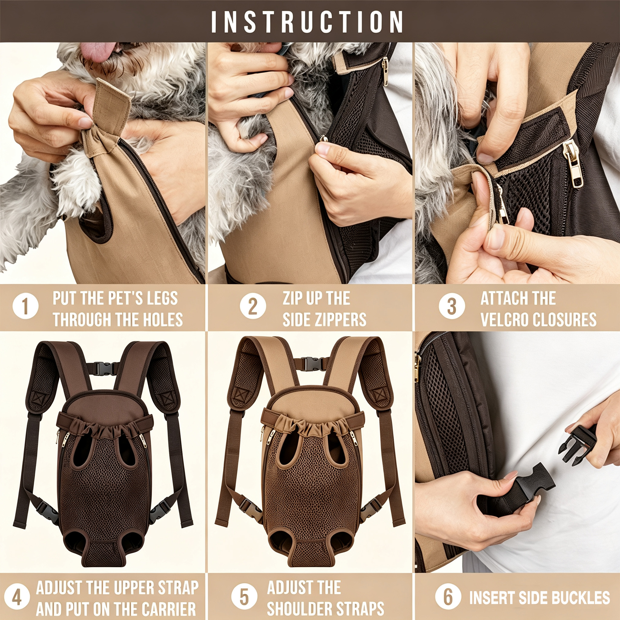 Front-Facing Mesh Pet Carry Harness