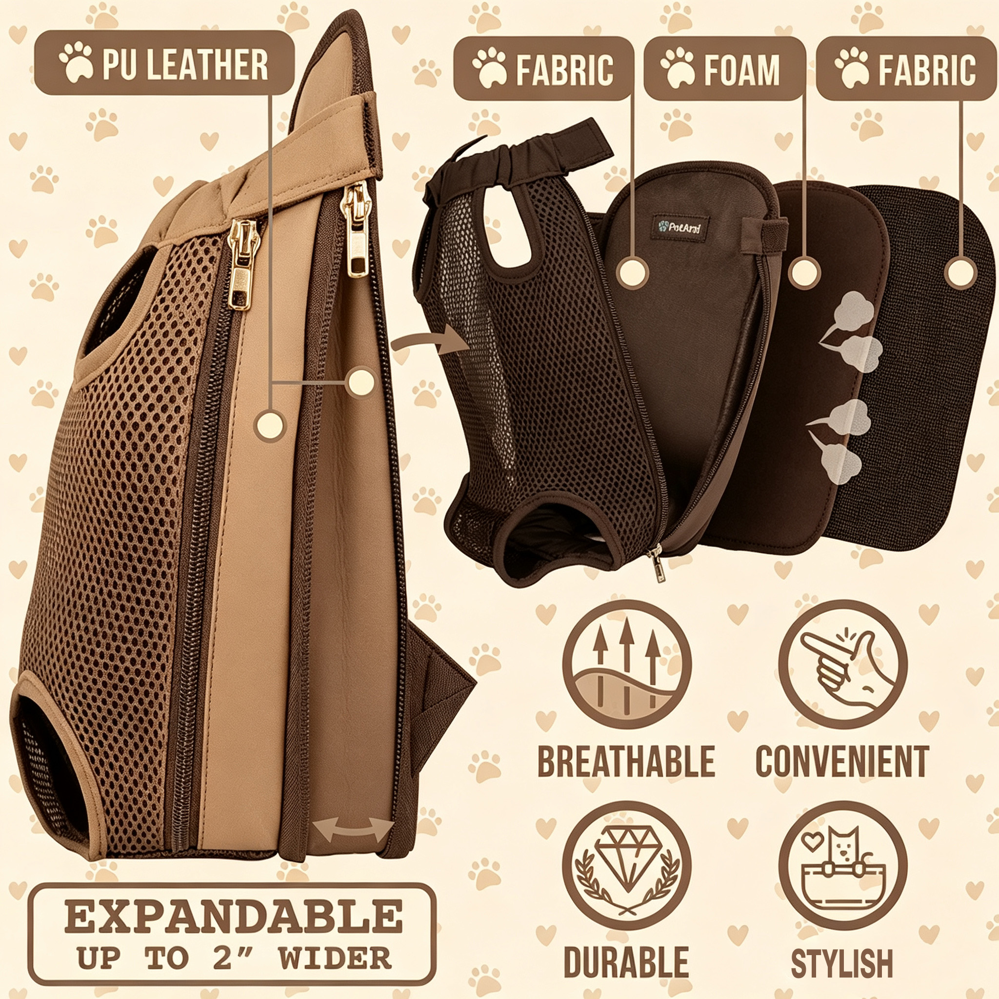 Front-Facing Mesh Pet Carry Harness