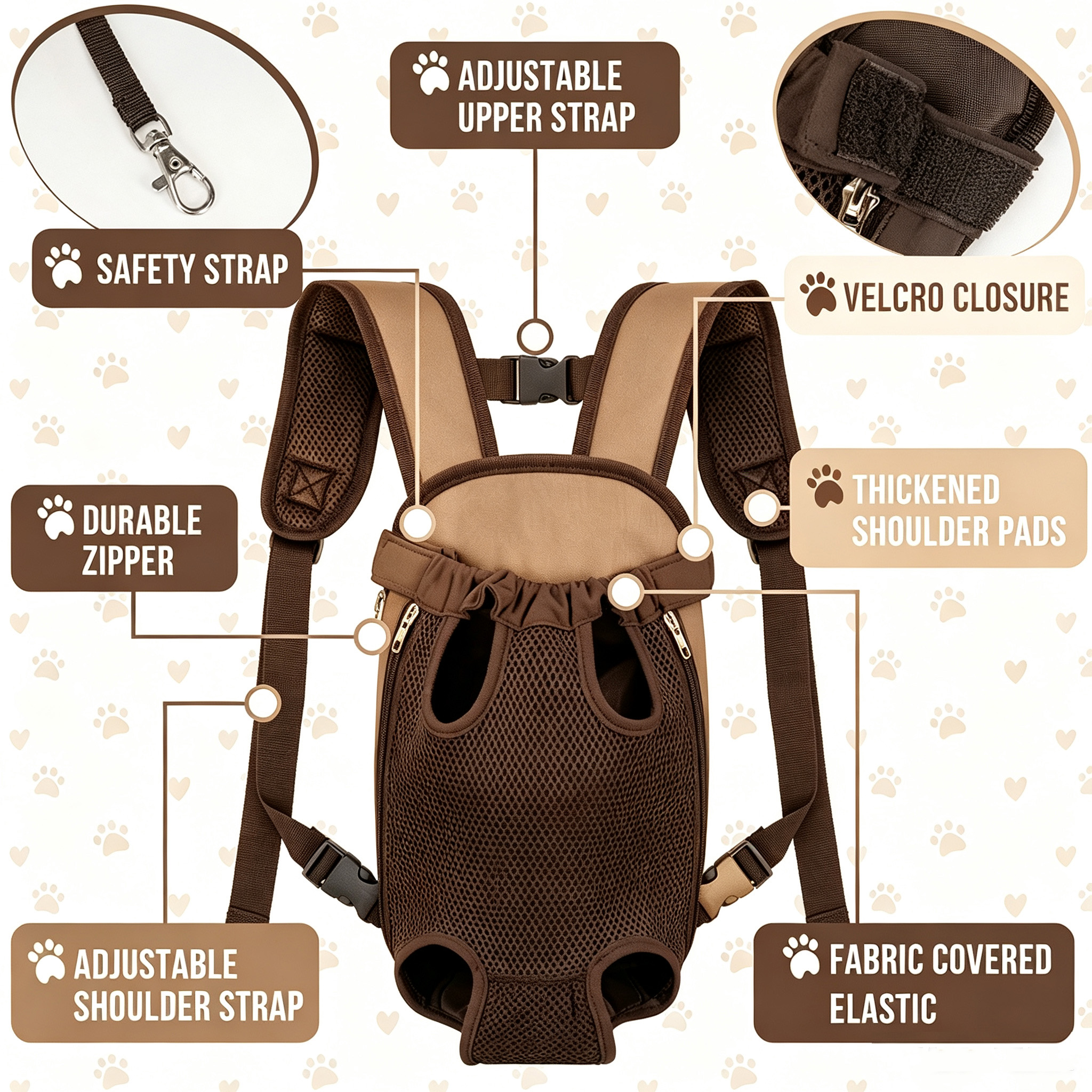 Front-Facing Mesh Pet Carry Harness