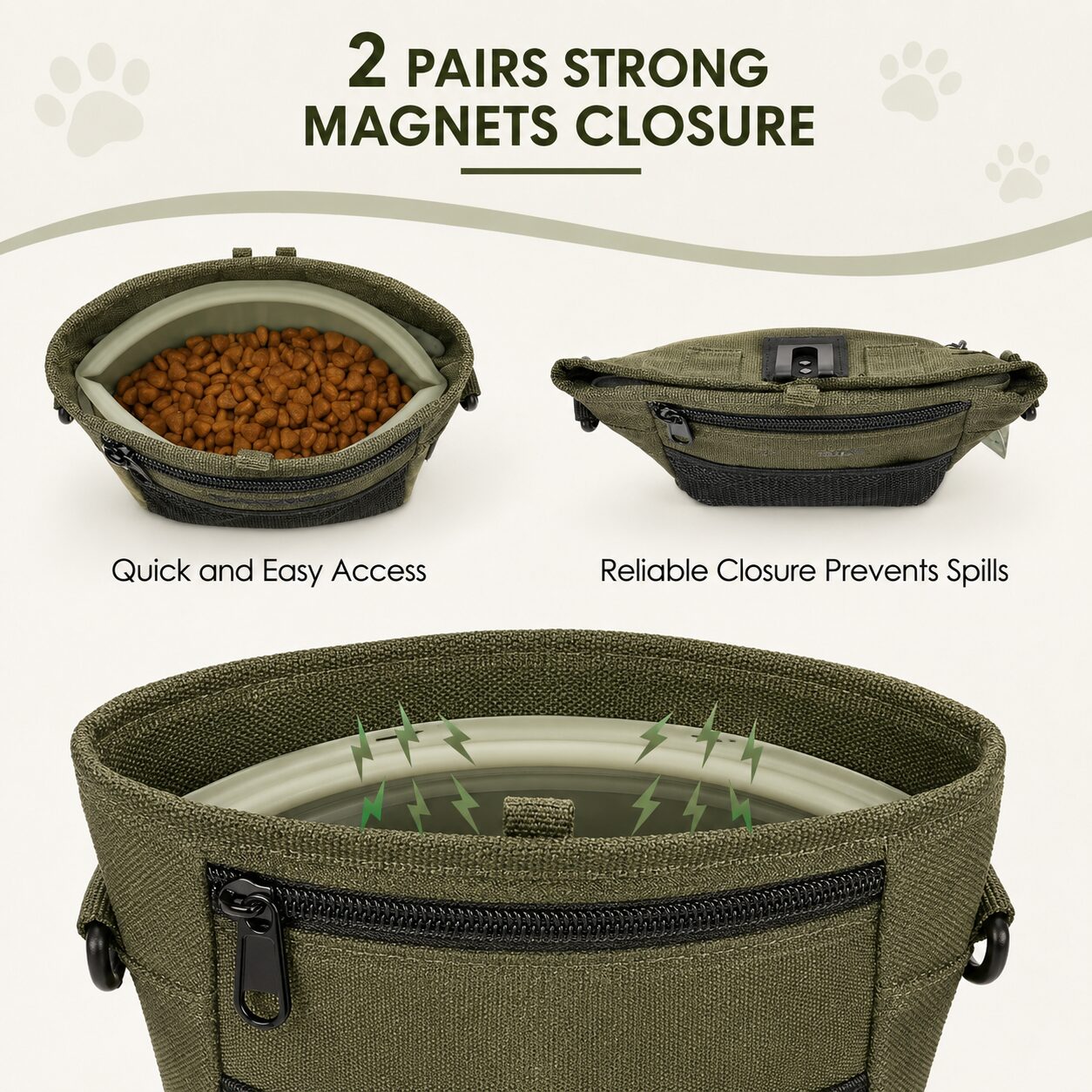 Large-Capacity Dog Training Treat Pouch with Phone Pocket