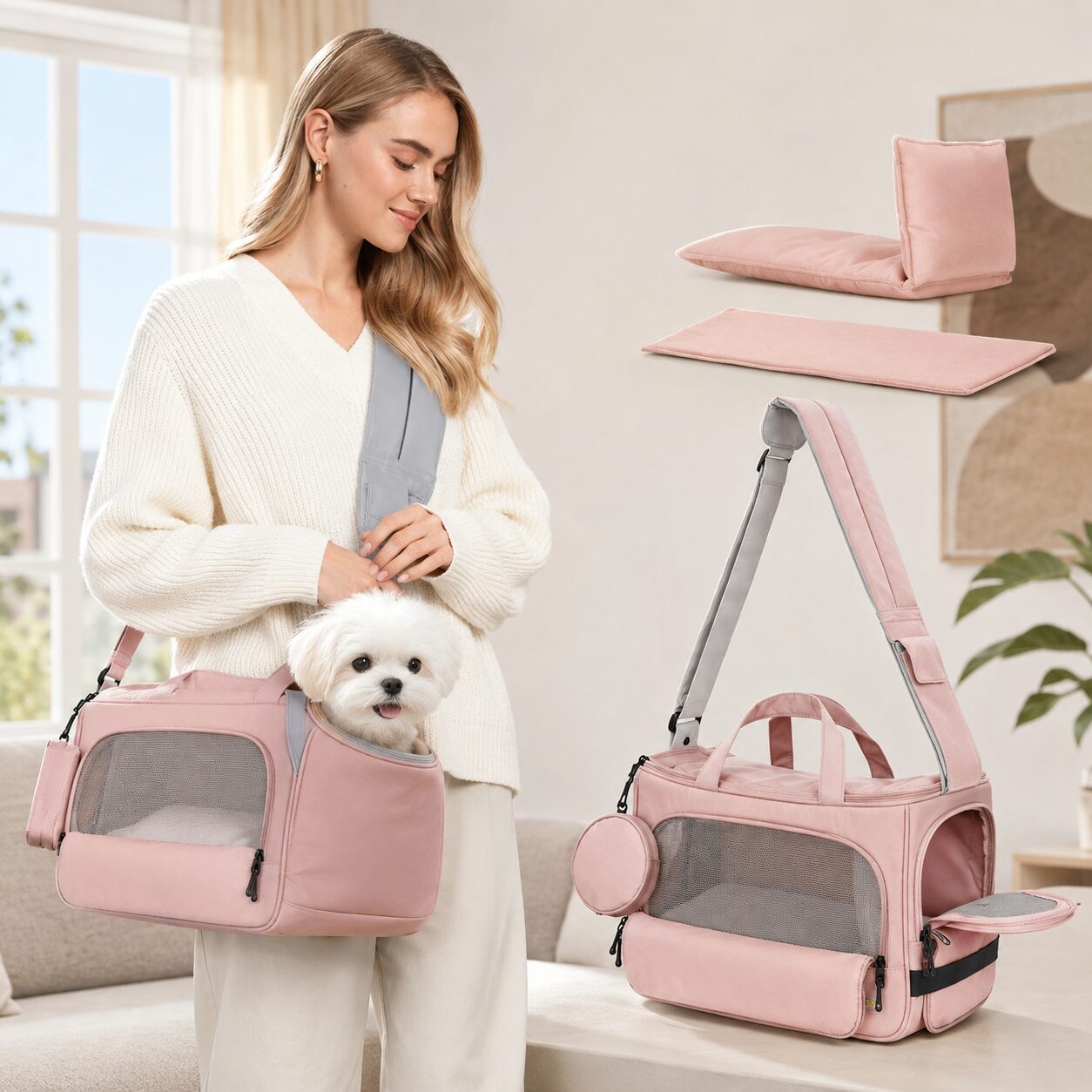 Multi-Access Pet Carrier with Removable Comfort Pads