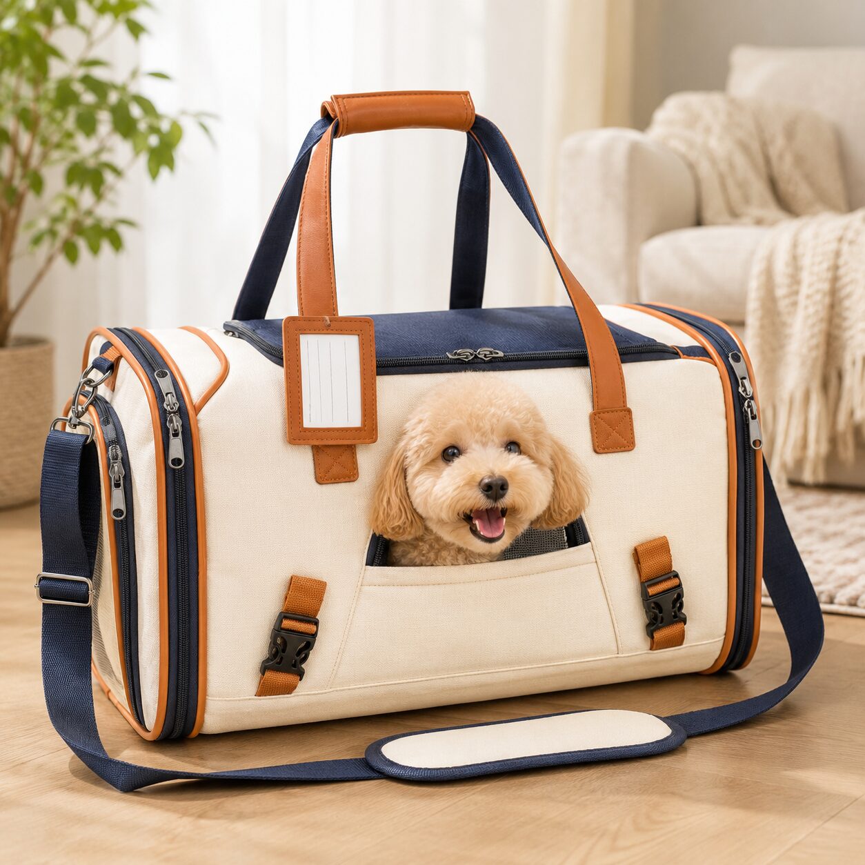 Multi-Entry Pet Travel Duffel Carrier