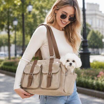 Multi-Pocket Pet Travel Tote Carrier