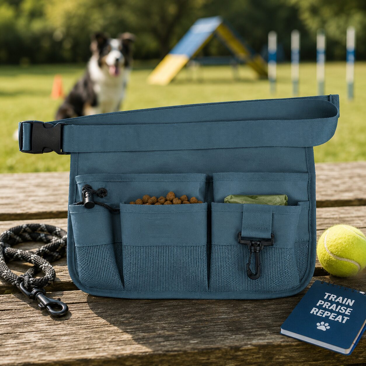 Outdoor Dog Training Treat Pouch with Multi-Pocket Storage