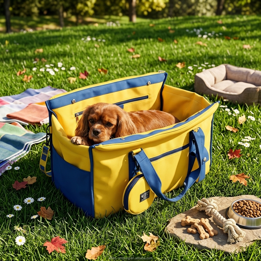 Outdoor Pet Travel Tote with Detachable Pouch