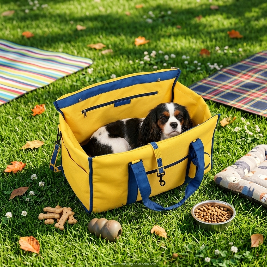 Outdoor Pet Travel Tote with Detachable Pouch