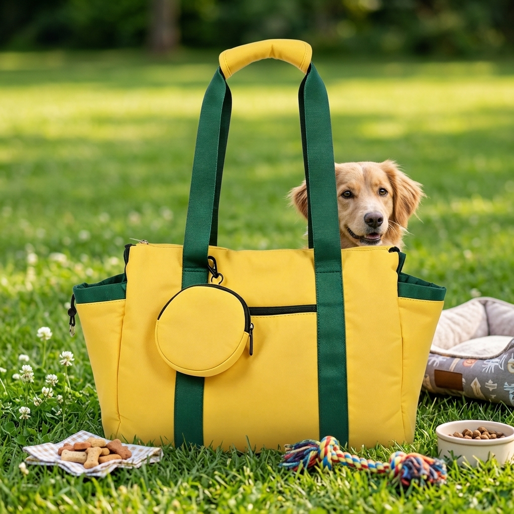 Outdoor Pet Travel Tote with Detachable Pouch