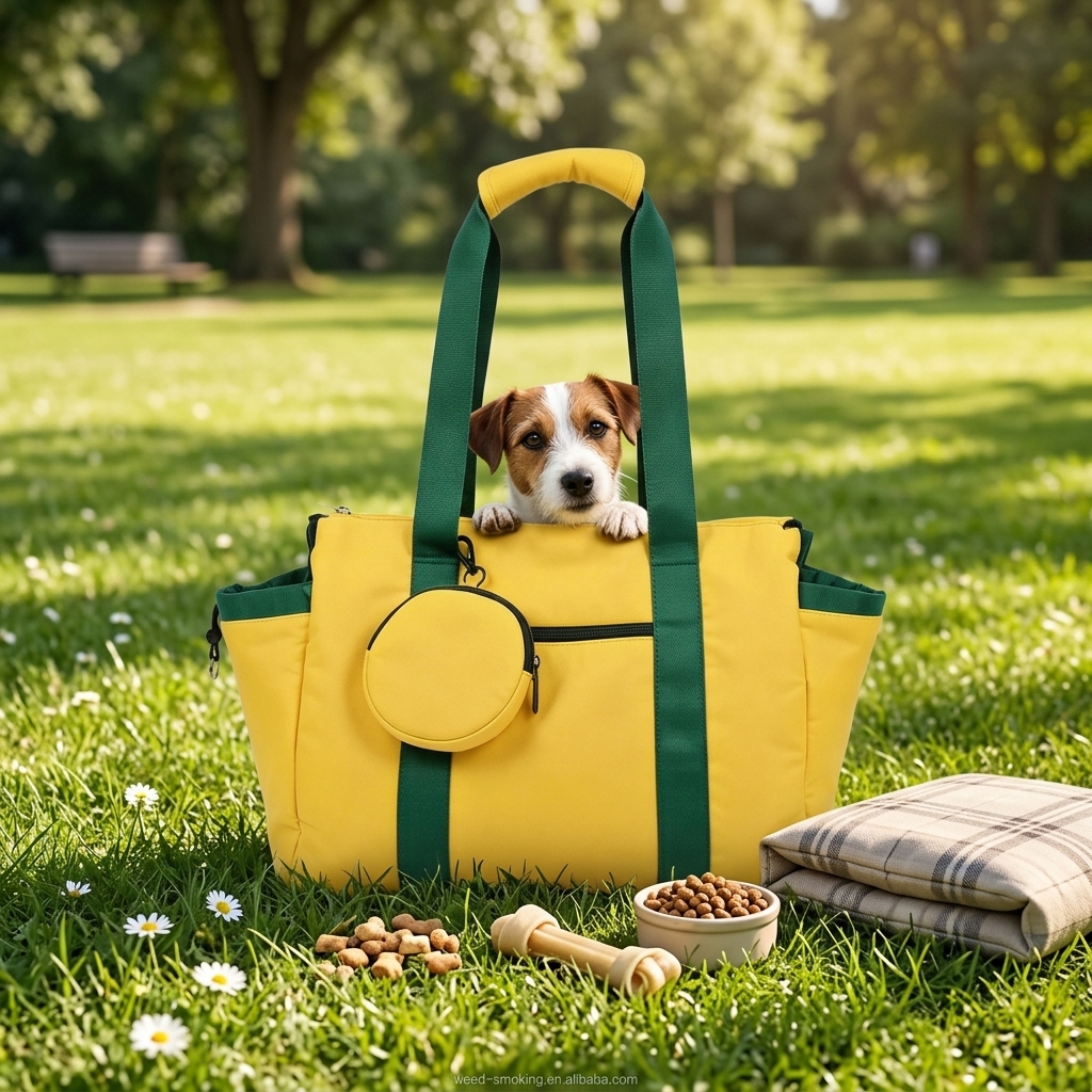 Outdoor Pet Travel Tote with Detachable Pouch