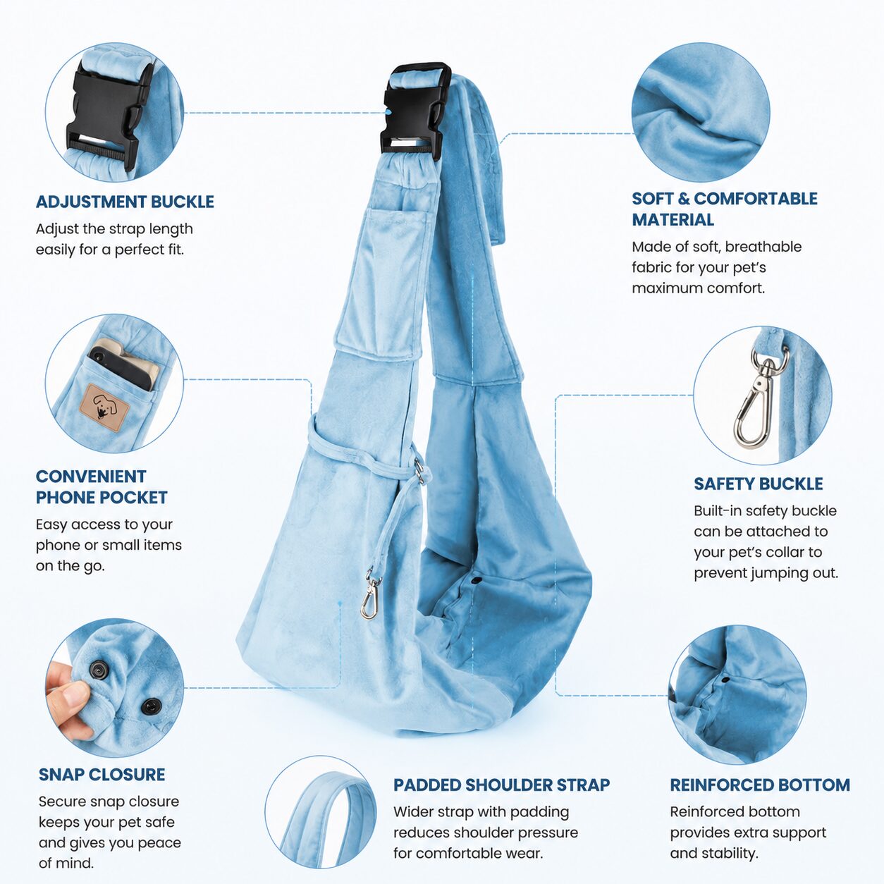 Padded Crossbody Pet Travel Pouch