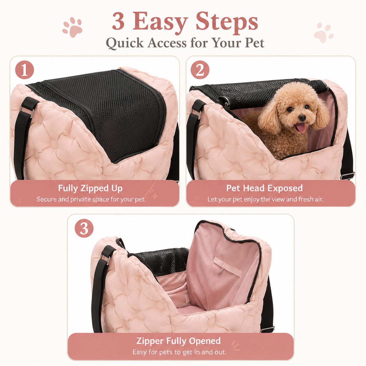 Padded Shoulder Pet Carrier Bag
